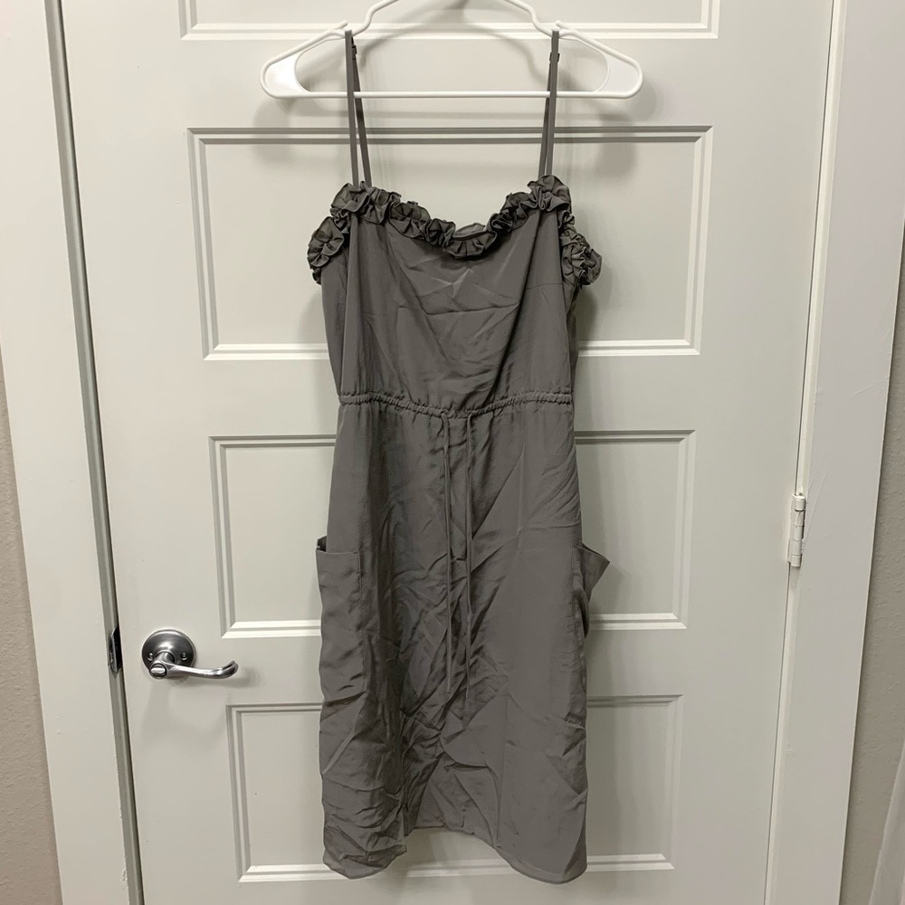 Marc By Marc Jacobs Silk Slip Frost Gray Dress
